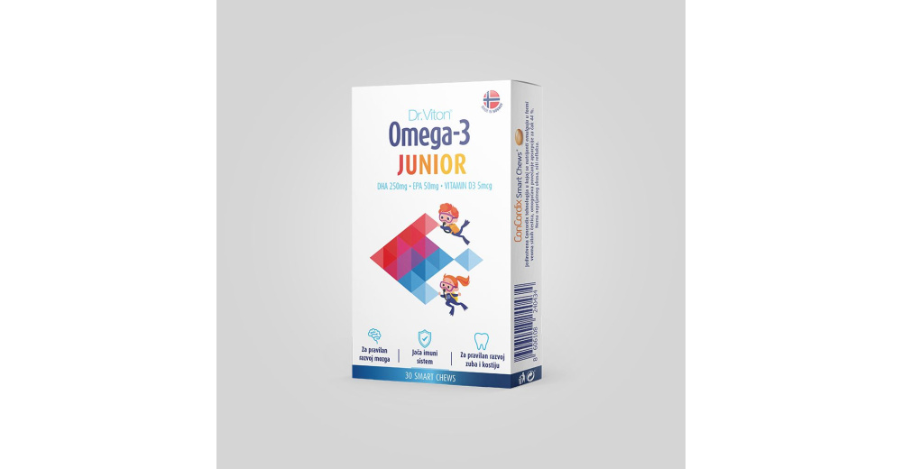 Dr. Viton Omega3 JUNIOR таблети за џвакање, 30 таблети ПЗУ Аптека